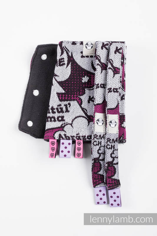 Lenny Lamb - Drool Pads & Reach Straps Set HUG ME PINK