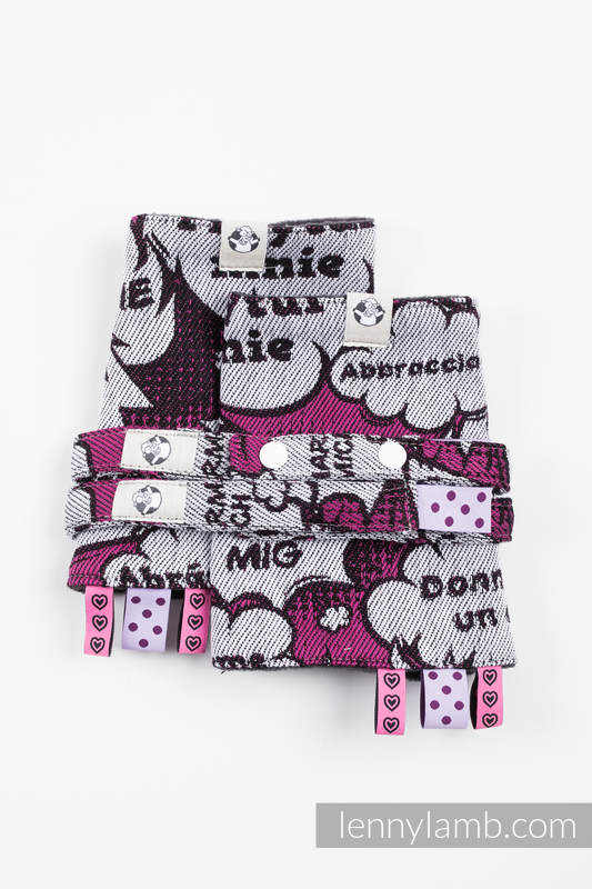 Lenny Lamb - Drool Pads & Reach Straps Set HUG ME PINK