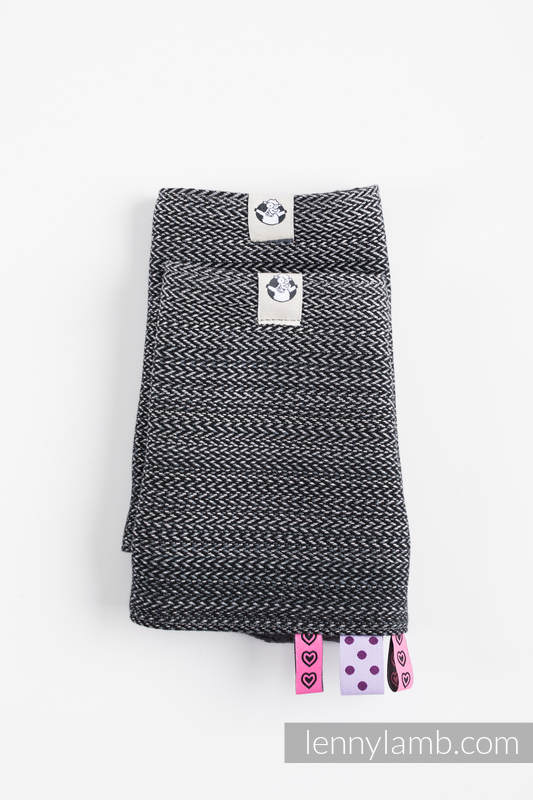 Lenny Lamb - Drool Pads & Reach Straps Set LITTLE HERRINGBONE OMBRE GREY