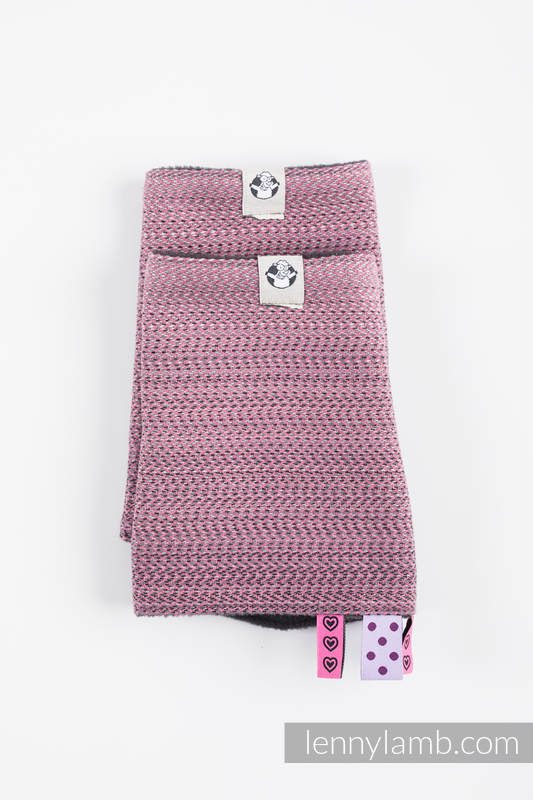 Lenny Lamb - Drool Pads & Reach Straps Set LITTLE HERRINGBONE OMBRE PINK