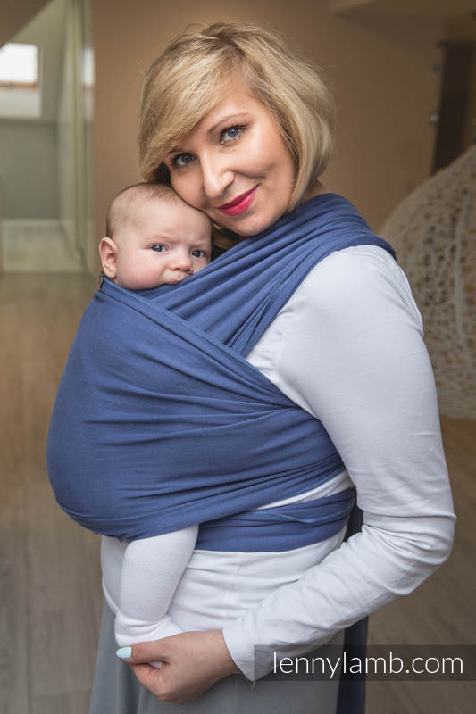 Lenny Lamb - Stretchy/Elastic Baby Wrap - Lapis Lazuli - standard size 5.0 m 