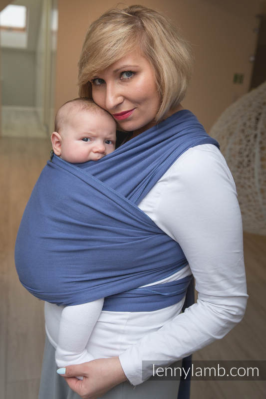 Lenny Lamb - Stretchy/Elastic Baby Wrap - Lapis Lazuli - standard size 5.0 m 