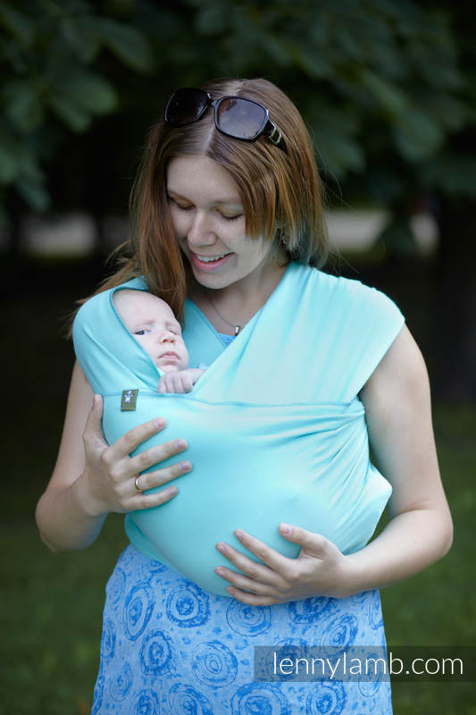 Lenny Lamb - Stretchy/Elastic Baby Sling - Turquoise - standard size 5.0 m 