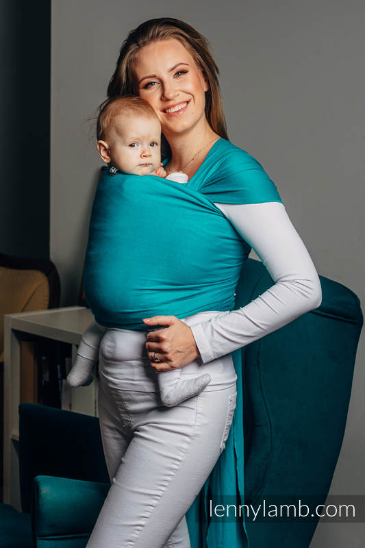 Lenny Lamb - Stretchy/Elastic Baby Sling - Turquoise - standard size 5.0 m 