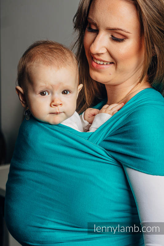 Lenny Lamb - Stretchy/Elastic Baby Sling - Turquoise - standard size 5.0 m 