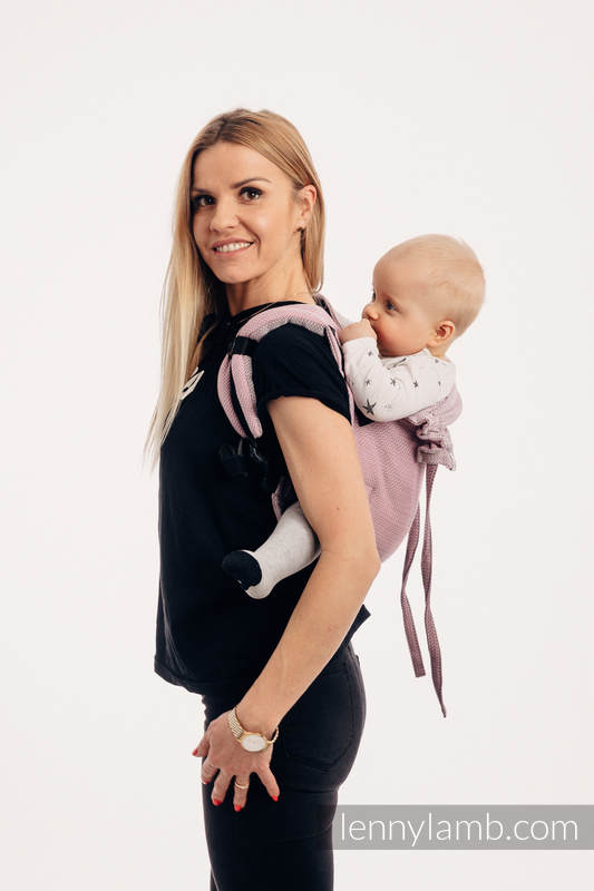 Lenny Lamb - Lenny Buckle Onbuhimo baby carrier LITTLE HERRINGBONE OMBRE PINK