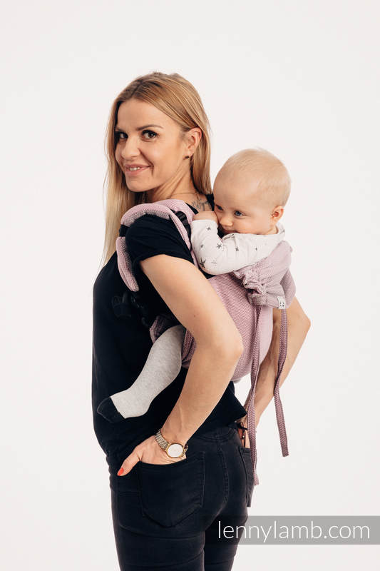 Lenny Lamb - Lenny Buckle Onbuhimo baby carrier LITTLE HERRINGBONE OMBRE PINK