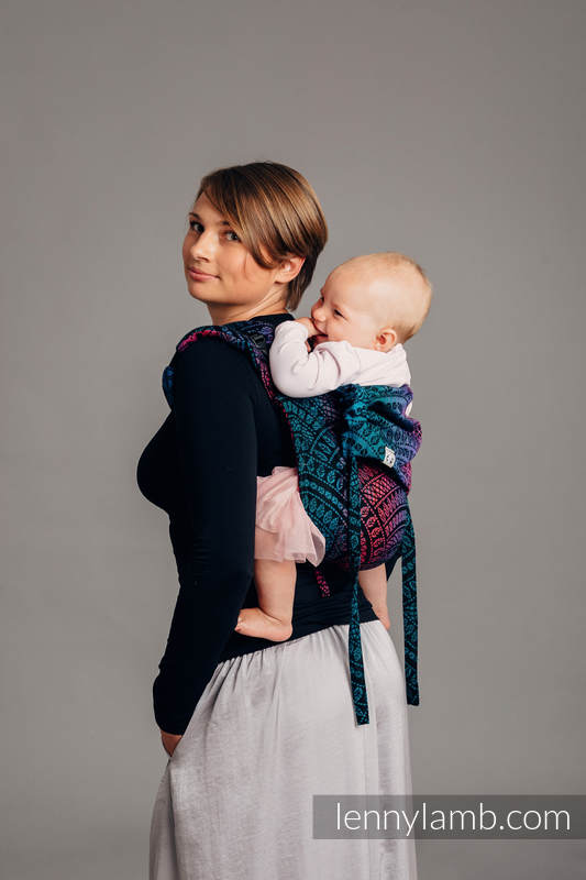 Lenny Lamb - Lenny Buckle Onbuhimo baby carrier PEACOCK S TAIL BLACK OPAL