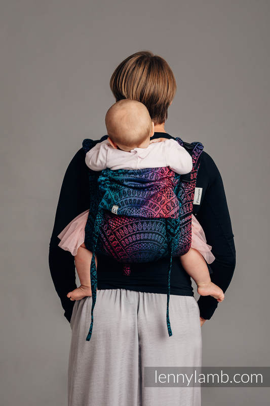 Lenny Lamb - Lenny Buckle Onbuhimo baby carrier PEACOCK S TAIL BLACK OPAL