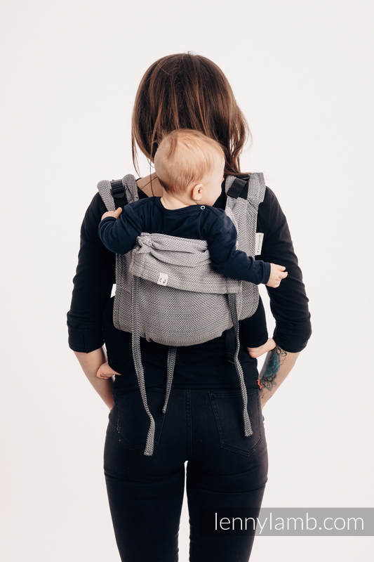 Lenny Lamb - Lenny Buckle Onbuhimo baby carrier LITTLE HERRINGBONE OMBRE GREY