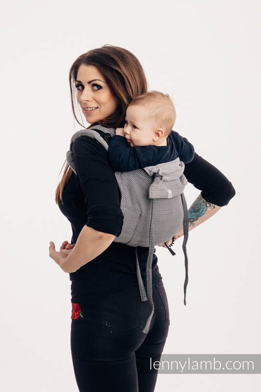 Lenny Lamb - Lenny Buckle Onbuhimo baby carrier LITTLE HERRINGBONE OMBRE GREY