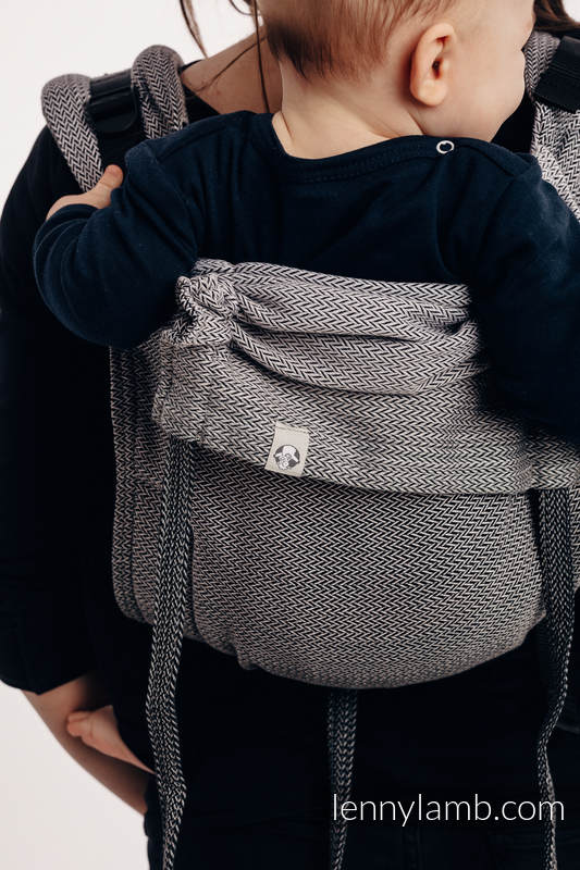 Lenny Lamb - Lenny Buckle Onbuhimo baby carrier LITTLE HERRINGBONE OMBRE GREY