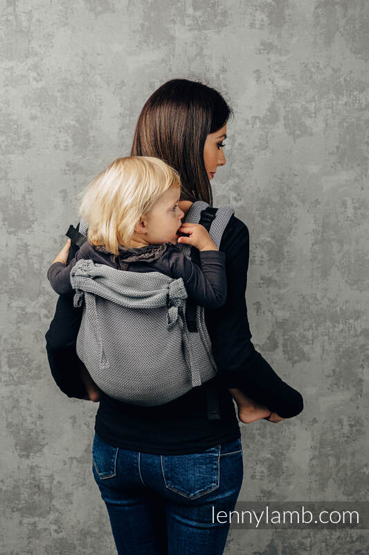 Lenny Lamb - Lenny Buckle Onbuhimo baby carrier LITTLE HERRINGBONE OMBRE GREY