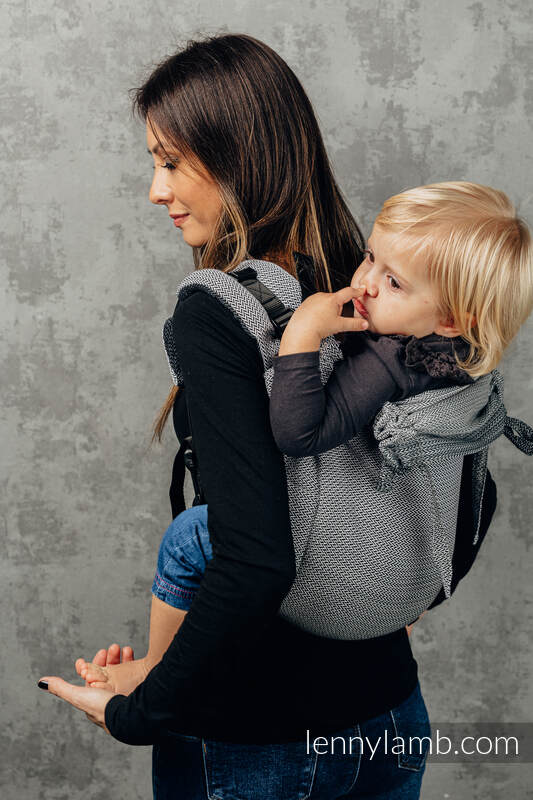 Lenny Lamb - Lenny Buckle Onbuhimo baby carrier LITTLE HERRINGBONE OMBRE GREY