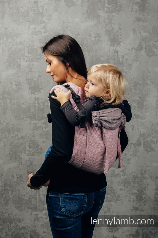 Lenny Lamb - Lenny Buckle Onbuhimo baby carrier LITTLE HERRINGBONE OMBRE PINK