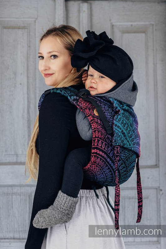 Lenny Lamb - Lenny Buckle Onbuhimo baby carrier PEACOCK S TAIL BLACK OPAL