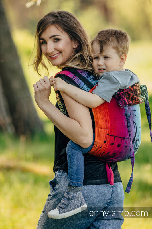 Lenny Lamb - Lenny Buckle Onbuhimo baby carrier SYMPHONY RAINBOW DARK