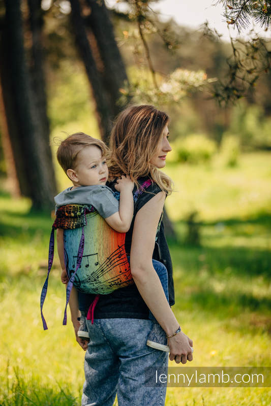 Lenny Lamb - Lenny Buckle Onbuhimo baby carrier SYMPHONY RAINBOW DARK