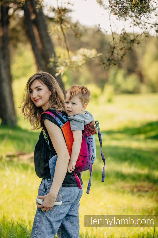 Lenny Lamb - Lenny Buckle Onbuhimo baby carrier SYMPHONY RAINBOW DARK