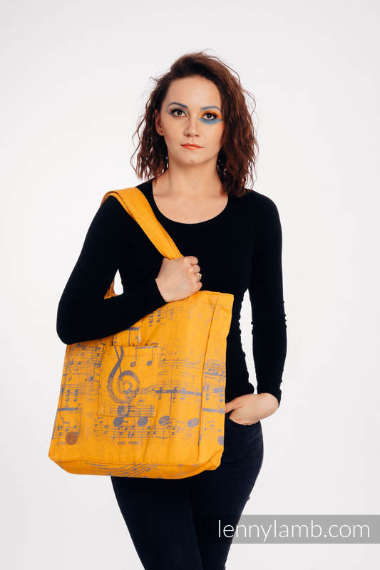 Lenny Lamb - Shoulder bag made of wrap fabric (100% cotton) - SYMPHONY - SUN GIFT - standard size 37cmx37cm SYMPHONY SUN GIFT