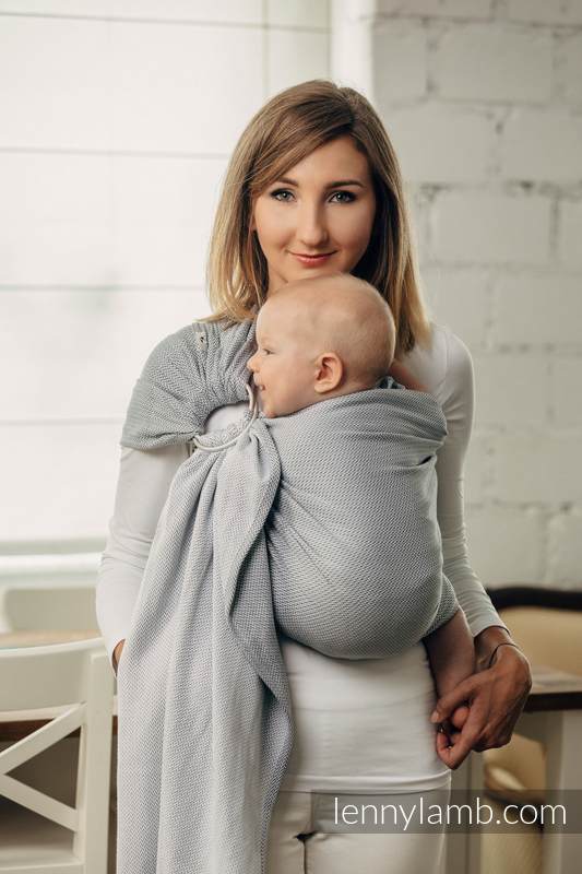 Lenny Lamb - Ring Sling LITTLE HERRINGBONE GREY