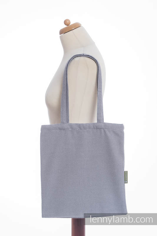 Lenny Lamb - Shopping bag made of wrap fabric (100% cotton) - LITTLE HERRINGBONE GREY LITTLE HERRINGBONE GREY