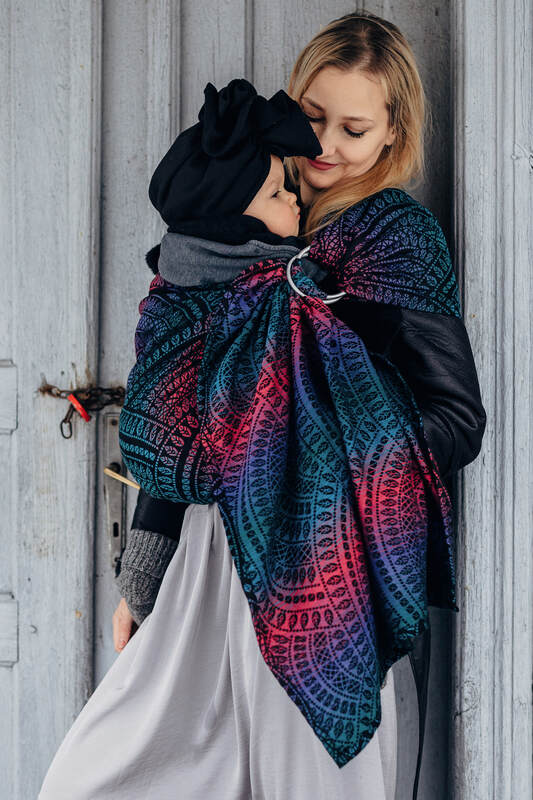 Lenny Lamb - Ring Sling PEACOCK S TAIL BLACK OPAL