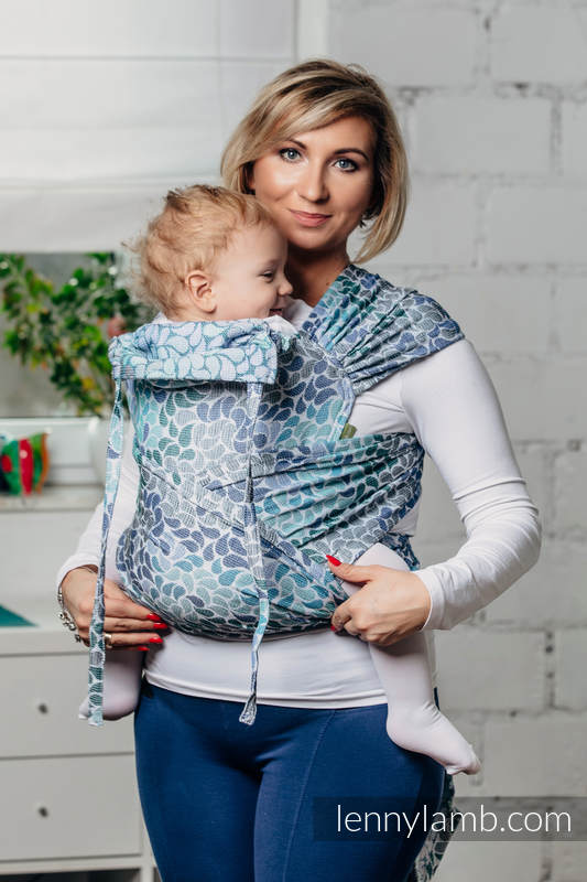 Lenny Lamb - WRAP-TAI carrier Mini with hood/ jacquard twill / 100% cotton / COLORS OF HEAVEN WRAP TAI COLORS OF HEAVEN