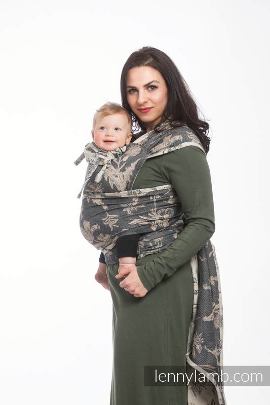 Lenny Lamb - WRAP-TAI carrier Mini with hood/ jacquard twill / 100% cotton / HERBARIUM WRAP TAI HERBARIUM