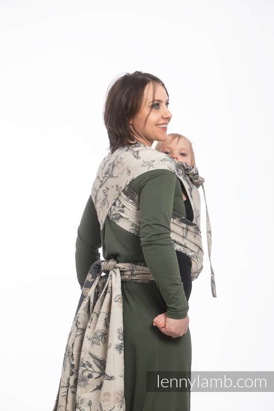 Lenny Lamb - WRAP-TAI carrier Mini with hood/ jacquard twill / 100% cotton / HERBARIUM WRAP TAI HERBARIUM