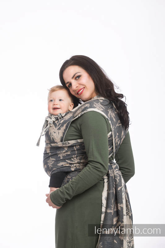 Lenny Lamb - WRAP-TAI carrier Mini with hood/ jacquard twill / 100% cotton / HERBARIUM WRAP TAI HERBARIUM