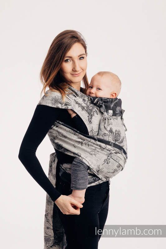 Lenny Lamb - WRAP-TAI carrier Mini with hood/ jacquard twill / 100% cotton / HERBARIUM ROUNDHAY GARDEN WRAP TAI HERBARIUM ROUNDHAY GARDEN