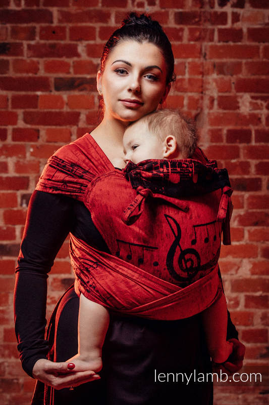 Lenny Lamb - WRAP-TAI carrier Mini with hood/ jacquard twill / 100% cotton / SYMPHONY FLAMENCO WRAP TAI SYMPHONY FLAMENCO