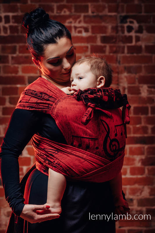 Lenny Lamb - WRAP-TAI carrier Mini with hood/ jacquard twill / 100% cotton / SYMPHONY FLAMENCO WRAP TAI SYMPHONY FLAMENCO