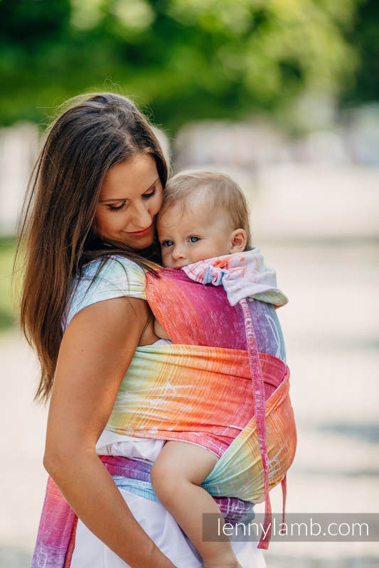 Lenny Lamb - WRAP-TAI carrier Mini with hood/ jacquard twill / 100% cotton / SYMPHONY RAINBOW LIGHT  WRAP TAI SYMPHONY RAINBOW LIGHT