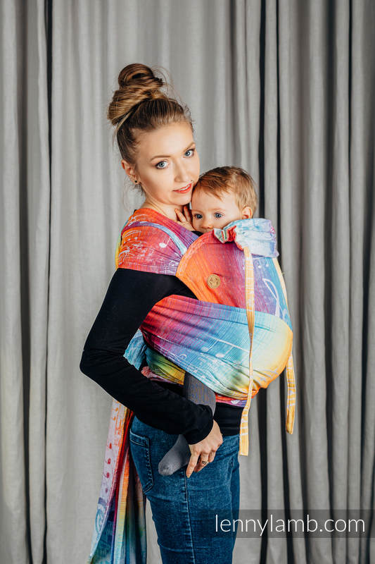 Lenny Lamb - WRAP-TAI carrier Mini with hood/ jacquard twill / 100% cotton / SYMPHONY RAINBOW LIGHT  WRAP TAI SYMPHONY RAINBOW LIGHT