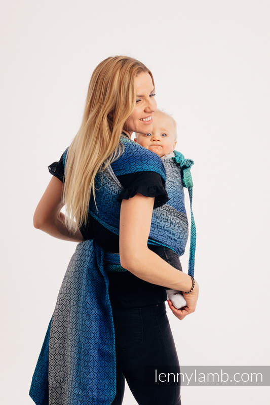 Lenny Lamb - WRAP-TAI carrier Toddler with hood/ jacquard twill / 100% cotton / BIG LOVE ATMOSPHERE  WRAP TAI BIG LOVE ATMOSPHERE