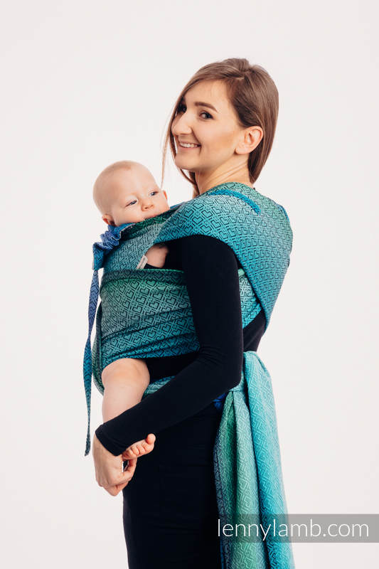 Lenny Lamb - WRAP-TAI carrier Toddler with hood/ jacquard twill / 100% cotton / BIG LOVE ECHO WRAP TAI BIG LOVE ECHO