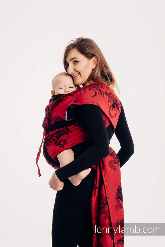 Lenny Lamb - WRAP-TAI carrier Toddler with hood/ jacquard twill / 100% cotton - DRAGON - FIRE AND BLOOD WRAP TAI DRAGON FIRE AND BLOOD